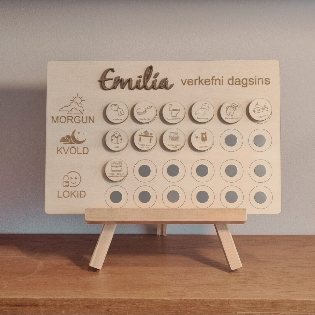 Chore chart á íslensku